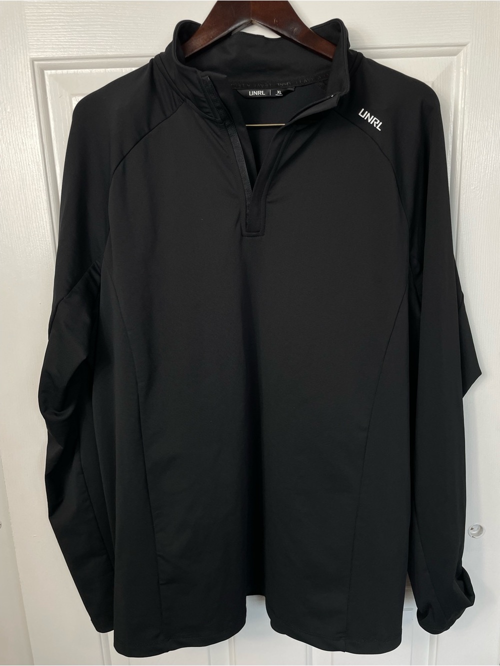 UNRL Interlock 1/4 Quarter Zip Mens XL Black Performance Long Sleeve Highlands